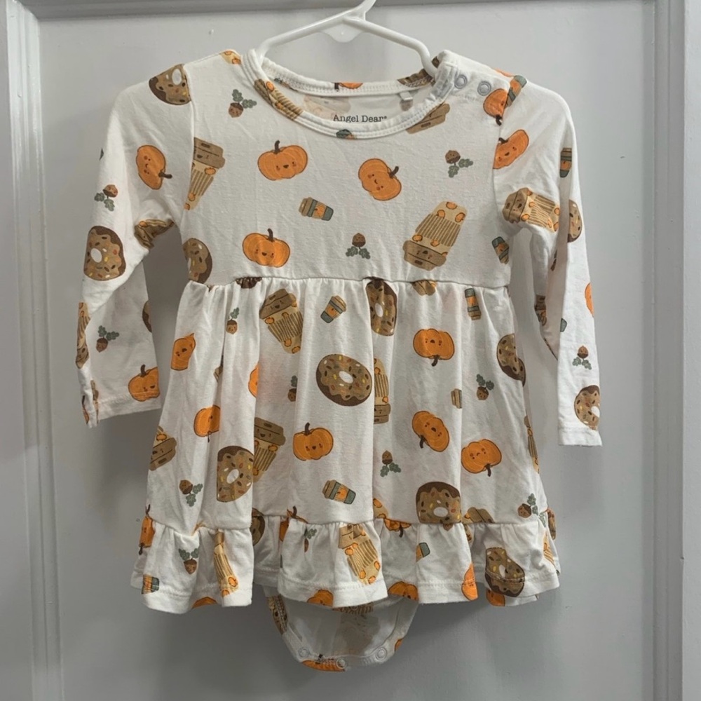 Angel Dear Baby Dress with Pumpkin Print
